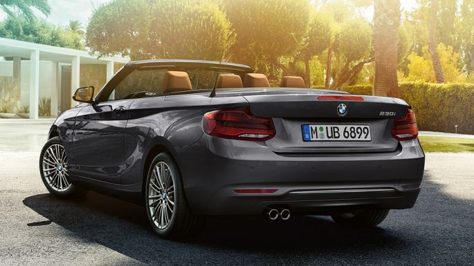 BMW 2 Serie Cabrio, driekwart achteraanzicht BMW 2 Serie Cabrio, driekwart achteraanzicht