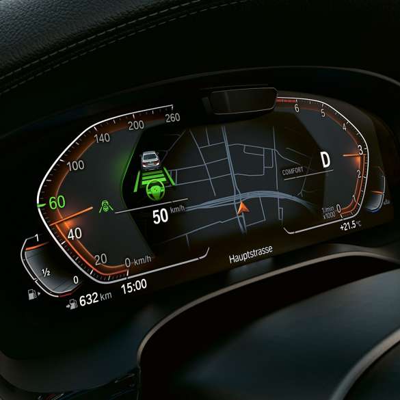 Informatiedisplay BMW 5 Serie Touring G31 Informatiedisplay BMW 5 Serie Touring G31 facelift Sophistograu close-up interieur