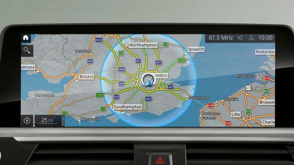 Plug-in Hybride BMW 5 Serie Touring G31 LCI navigatiesysteem Plug-in Hybride BMW 5 Serie Touring G31 LCI navigatiesysteem close-up