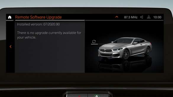 Remote Software Upgrade BMW 8 Serie Coupé G15 LCI facelift Remote Software Upgrade BMW 8 Serie Coupé G15 LCI facelift Control Display close-up