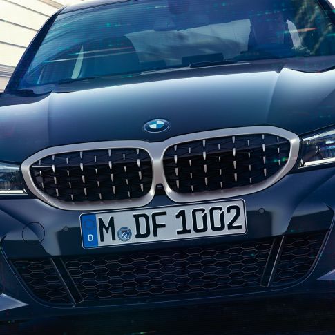 Nierengrille BMW M340i xDrive Sedan Nierengrille BMW M340i xDrive Sedan G20 Saphir Schwarz metallic close-up