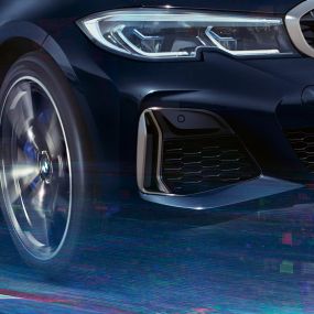 Luchtinlaten BMW M340i xDrive Sedan Luchtinlaten BMW M340i xDrive Sedan G20 Saphir Schwarz metallic close-up