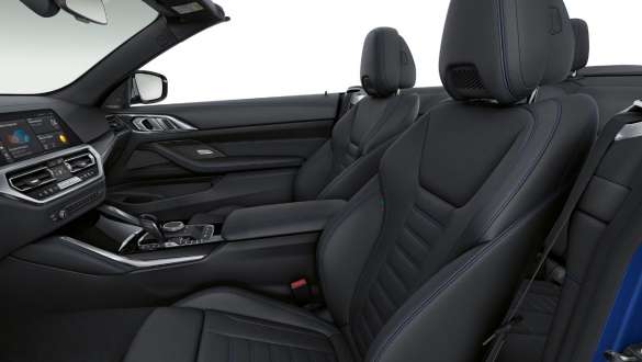 M Sportstoelen BMW M440i xDrive Cabrio G23 M Sportstoelen BMW M440i xDrive Cabrio G23 interieur close-up