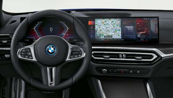 BMW Live Cockpit Professional met BMW Curved Display BMW i4 M50 G26 BMW Live Cockpit Professional met BMW Curved Display BMW i4 M50 G26 interieur cockpit