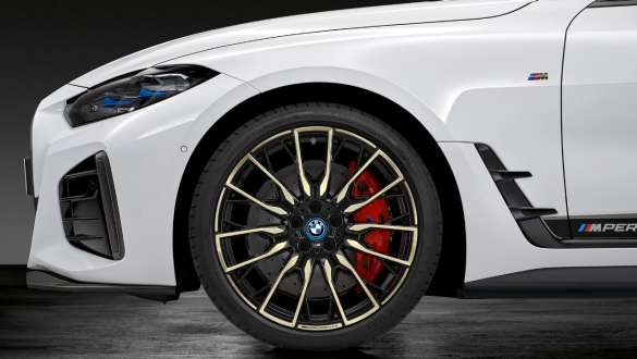 20 inch lichtmetalen M Performance wielen in Dubbelspaak styling 868 M (Bicolor Night Gold, glanzend gefreesd), complete set zomerwielen BMW i4 M50 G26 20 inch lichtmetalen M Performance wielen in Dubbelspaak styling 868 M (Bicolor Night Gold, glanzend gefreesd), complete set zomerwielen BMW i4 M50 G26