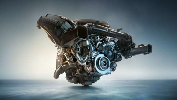 M TwinPower Turbo 6-cilinder-in-lijn benzinemotor BMW M3 Sedan G80 BMW M3 Sedan G80 M TwinPower Turbo 6-cilinder-in-lijn benzinemotor close-up