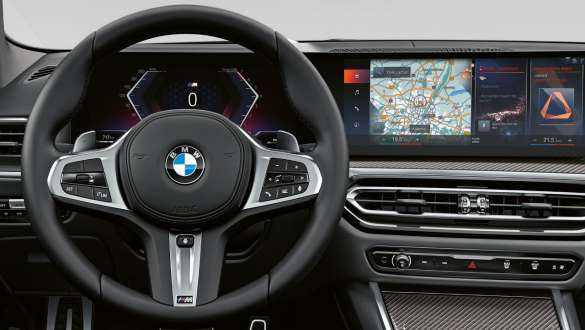 Met leder bekleed M Sportstuurwiel BMW M340i xDrive Sedan en M340d xDrive Sedan G20 BMW M340i xDrive en M340d xDrive Sedan G20 met leder bekleed M Sportstuurwiel