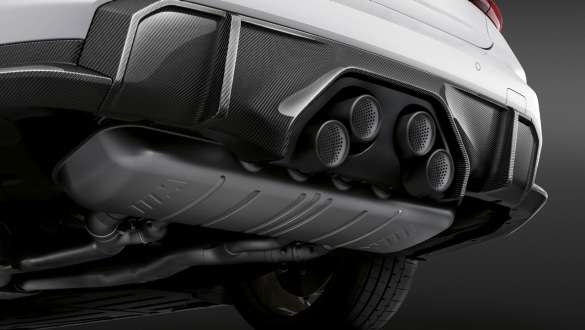 M Performance uitlaatsysteem Titan BMW M3 Sedan G80 BMW M3 Sedan G80 M Performance uitlaatsysteem Titan close-up