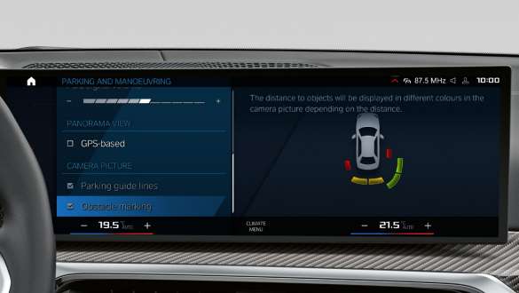 Parking Assistant Plus BMW 3 Serie Sedan M Modellen G80 G20 BMW 3 Serie Sedan M modellen G80 G20 Parking Assistant Plus Control Display interieur