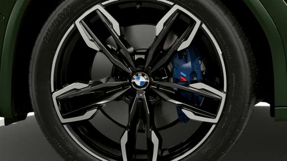 M Sportremsysteem BMW X3 M40i M40d G01 LCI facelift BMW X3 M40i M40d G01 LCI facelift Malachitgrün metallic M Sportremsysteem close-up wiel