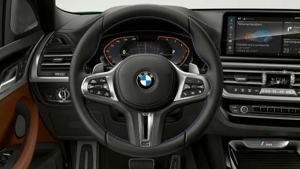 Met leder bekleed M Sportstuurwiel BMW X3 M40i M40d G01 LCI facelift BMW X3 M40i M40d G01 LCI facelift met leder bekleed M Sportstuurwiel