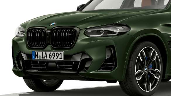 M Aerodynamicapakket BMW X3 M40i M40d G01 LCI facelift BMW X3 M40i M40d G01 LCI facelift Malachitgrün metallic M Aerodynamicapakket voorbumper