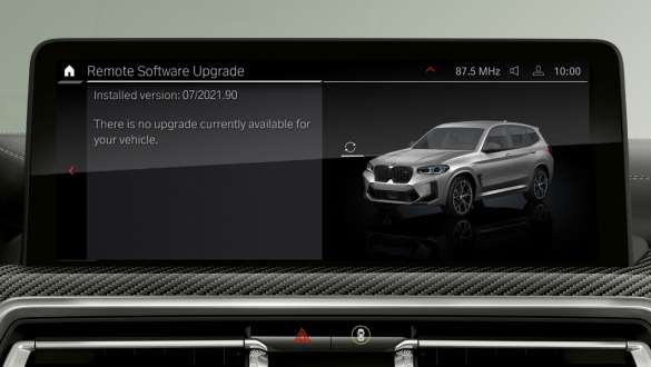 Remote Software Upgrade BMW X3 M modellen F97 G01 LCI facelift BMW X3 M modellen F97 G01 LCI facelift Remote Software Upgrade Control Display