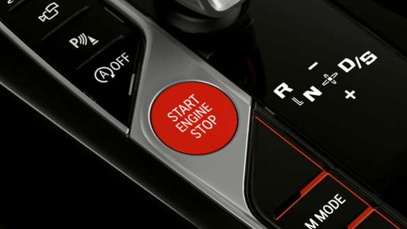 Start-/stopknop in rood BMW X3 M modellen F97 G01 LCI BMW X3 M modellen F97 G01 LCI start-/stopknop in rood
