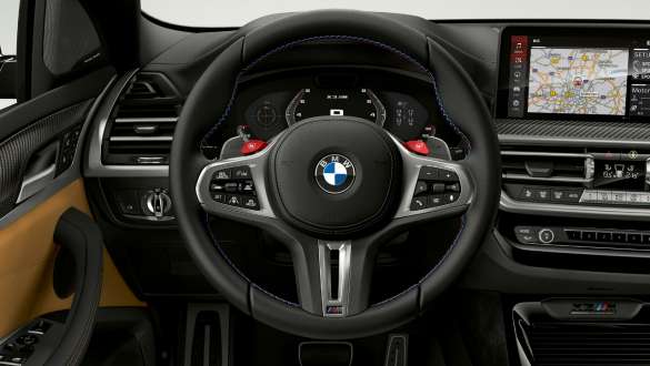 Met leder bekleed M Sportstuurwiel BMW X3 M Competition F97 LCI facelift BMW X3 M Competition F97 LCI facelift met leder bekleed M Sportstuurwiel cockpit