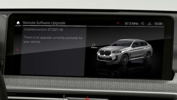 Remote Software Upgrade BMW X4 M modellen F98 G02 LCI BMW X4 M modellen F98 G02 LCI facelift Remote Software Upgrade Control Display