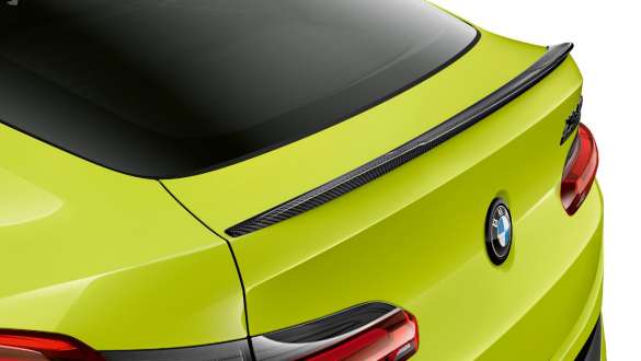 BMW X4 M Competition F98 LCI facelift M Carbon achterspoiler BMW X4 M Competition F98 LCI facelift achteraanzicht close-up M Carbon achterspoiler