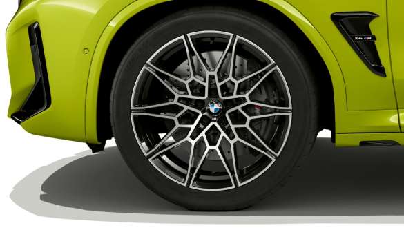 21 inch lichtmetalen M wielen in V-spaak styling 765 M BMW X4 M Competition F98 LCI facelift BMW X4 M Competition F98 LCI facelift Sao Paulo Gelb 21 inch lichtmetalen M wielen in V-spaak styling 765 M close-up