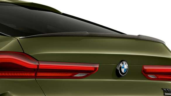 BMW X6 M Competition F96 M Carbon achterspoiler BMW X6 M Competition F96 SUV exterieur M Carbon achterspoiler BMW Individual speciale carrosseriekleur Urban Green