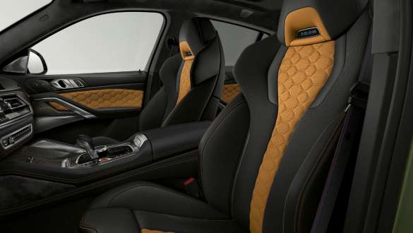 BMW X6 M Competition F96 M Multifunctionele stoelen BMW X6 M Competition F96 SUV interieur M Multifunctionele stoelen lederen bekleding Merino