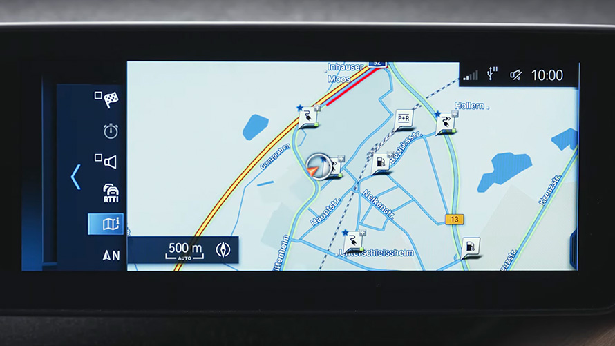 BMW Plug-in Hybride navigatiesysteem BMW 2 Serie Active Tourer F45 BMW Plug-in Hybride navigatiesysteem close-up
