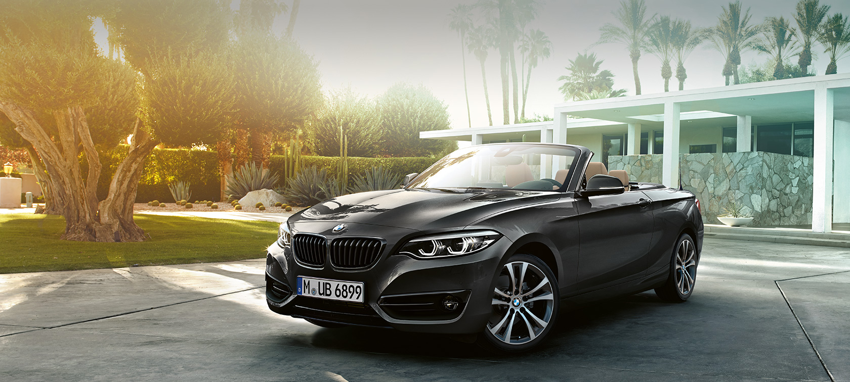 BMW 2 Serie Cabrio, driekwart vooraanzicht BMW 2 Serie Cabrio, driekwart vooraanzicht