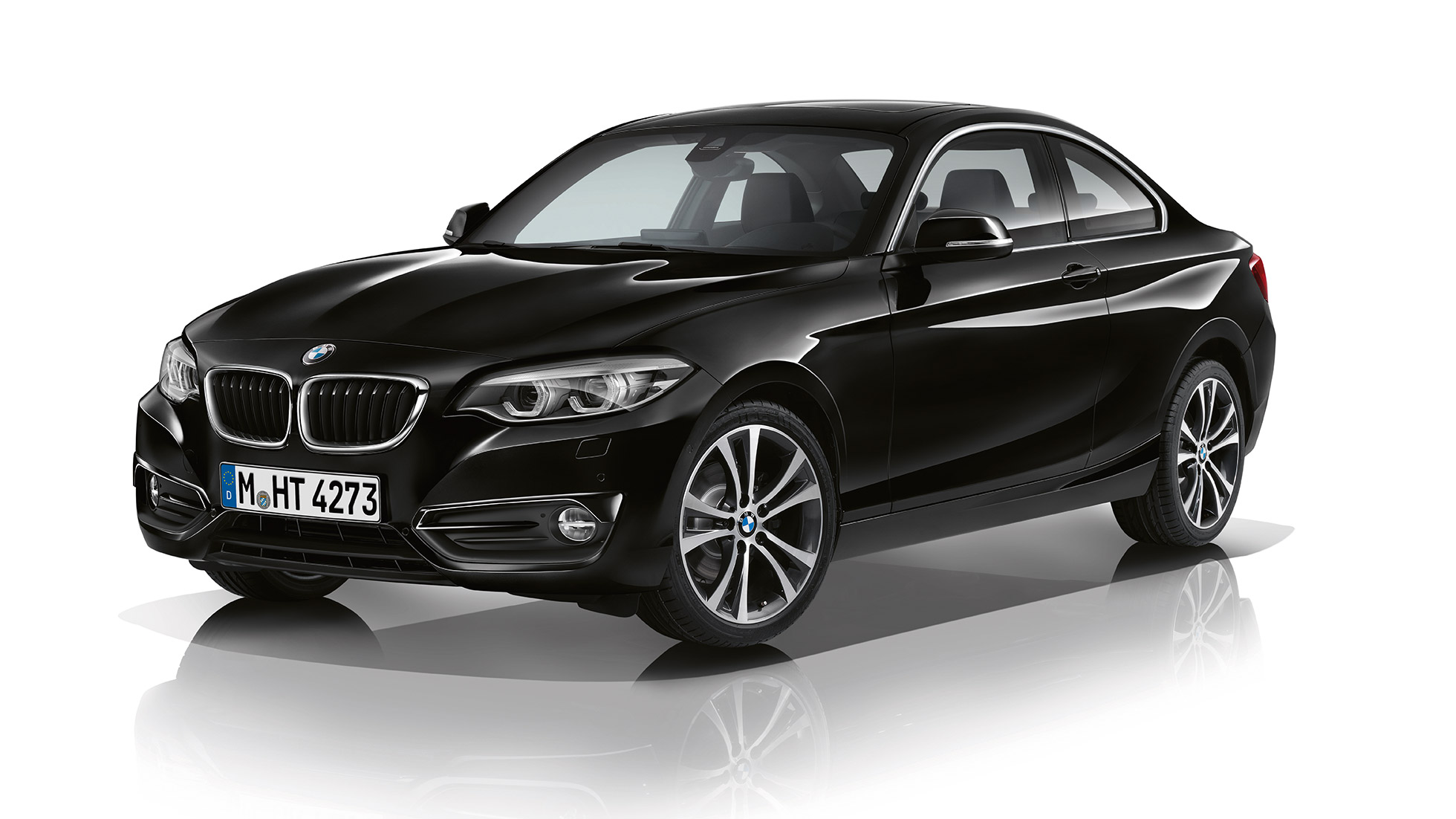 BMW 2 Serie Coupé, Model Sport Line driekwart vooraanzicht BMW 2 Serie Coupé, Model Sport Line driekwart vooraanzicht