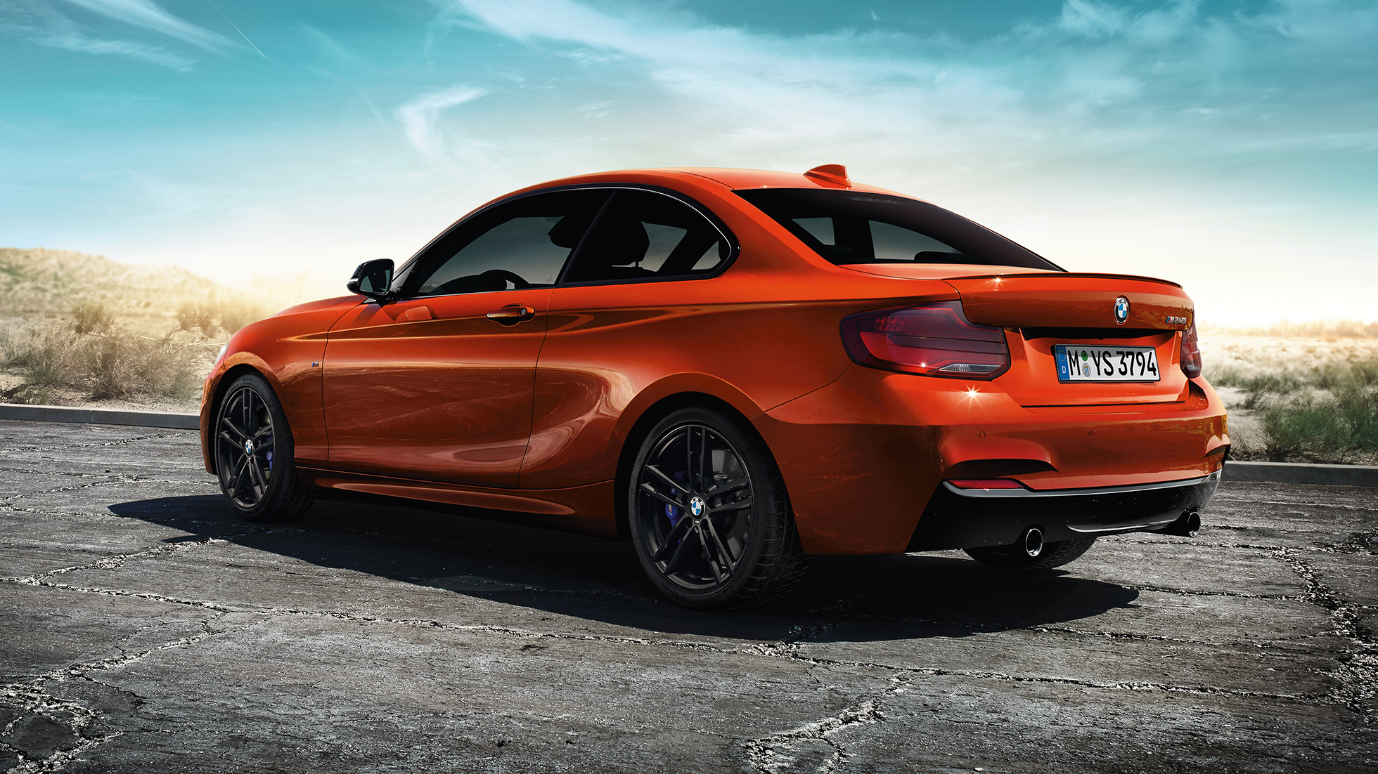 BMW 2 Serie Coupé, driekwart achteraanzicht BMW 2 Serie Coupé, driekwart achteraanzicht