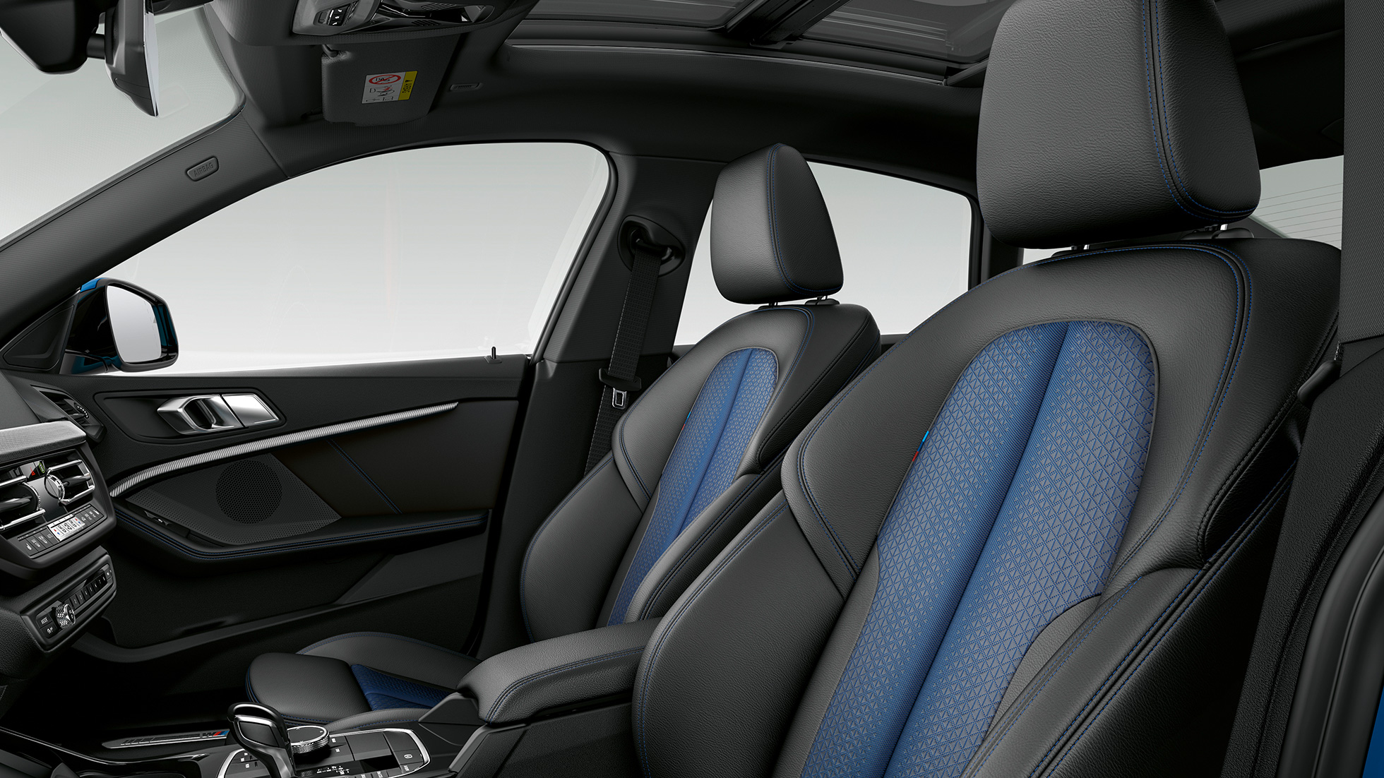 Sportstoelen in Trigon Sensatec Schwarz BMW 2 Serie Gran Coupé Model M Sport Sportstoelen in Trigon Sensatec Schwarz BMW 2 Serie Gran Coupé Model M Sport F44 interieur