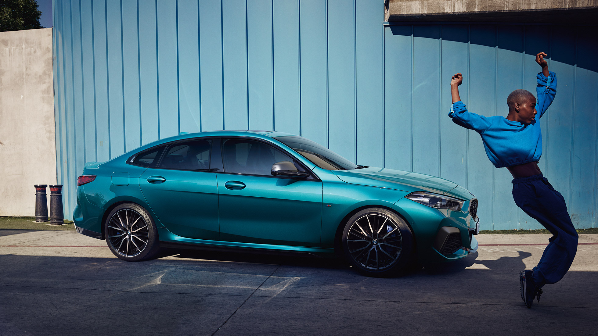 Coupésilhouet BMW 2 Serie Gran Coupé Coupésilhouet BMW 2 Serie Gran Coupé Snapper Rocks Blau metallic F44 2020 zijaanzicht