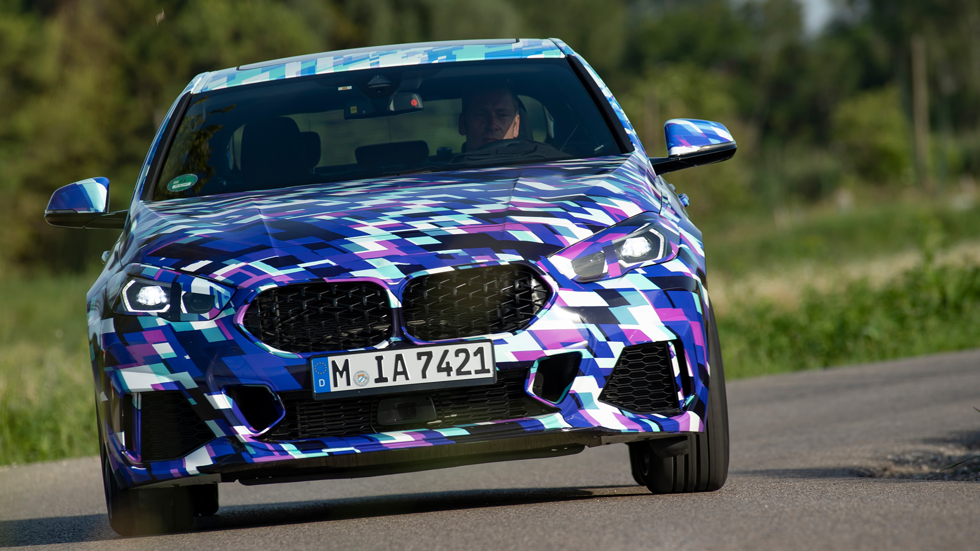 Voorzijde BMW 2 Serie Gran Coupé BMW 2 Serie Gran Coupé F44 2020 camouflage vooraanzicht