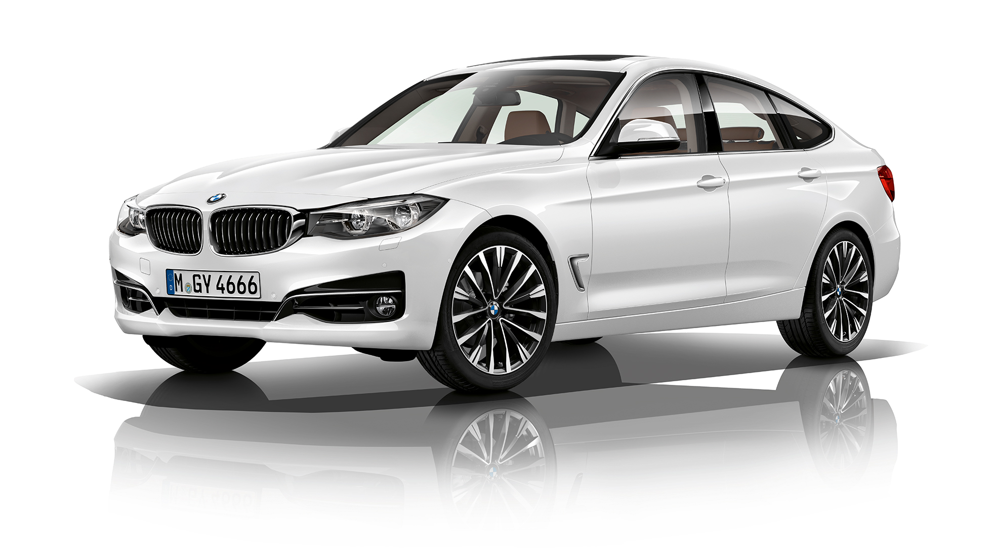 BMW 3 Serie Gran Turismo, Model Luxury Line driekwart vooraanzicht BMW 3 Serie Gran Turismo, Model Luxury Line driekwart vooraanzicht
