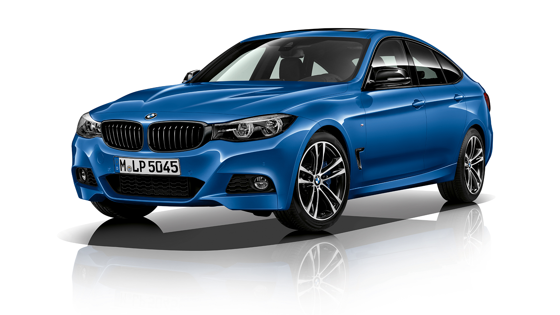 BMW 3 Serie Gran Turismo, Model M Sport driekwart vooraanzicht BMW 3 Serie Gran Turismo, Model M Sport driekwart vooraanzicht