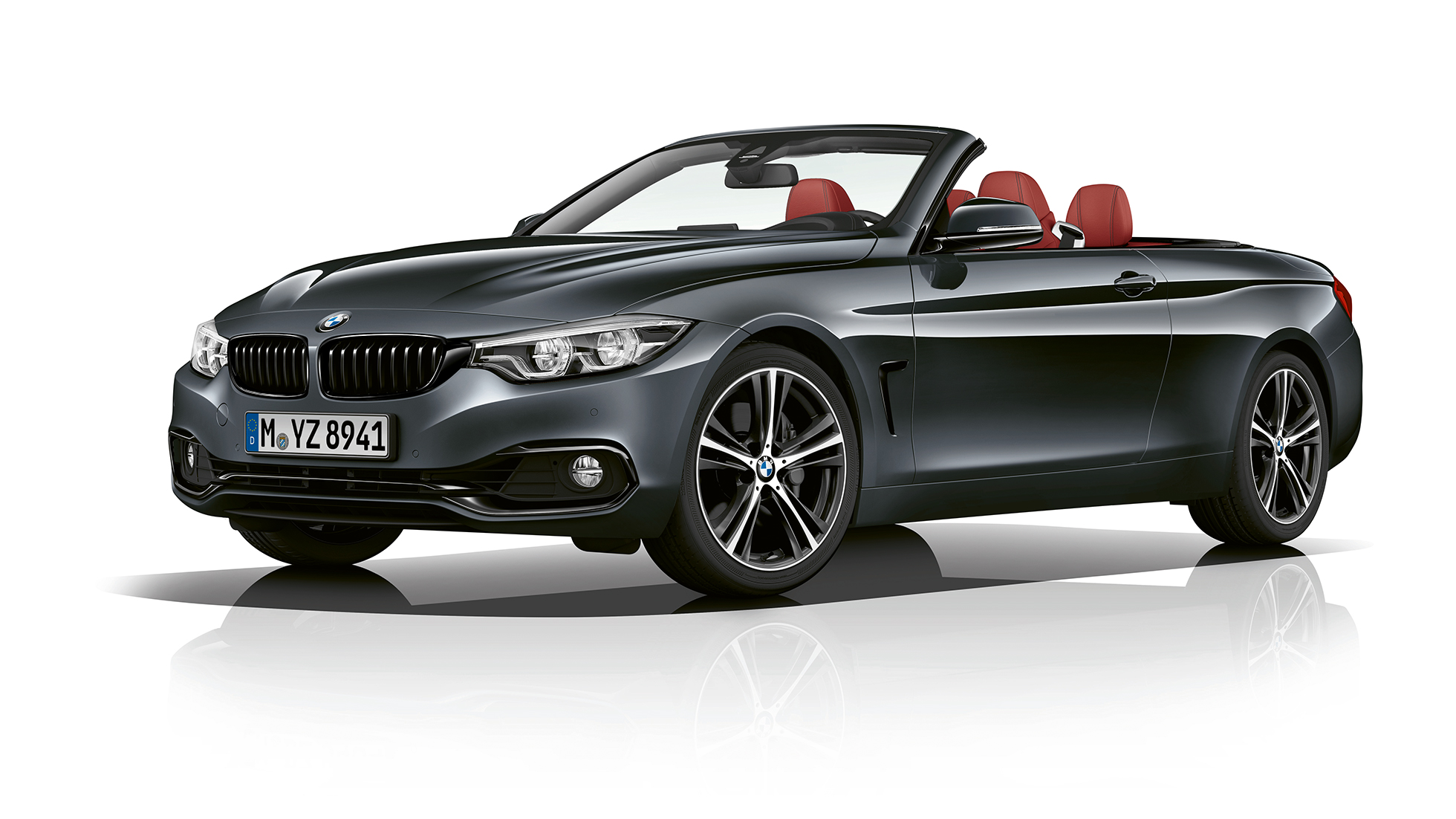 BMW 4 Serie Cabrio, Model Sport Line driekwart vooraanzicht BMW 4 Serie Cabrio, Model Sport Line driekwart vooraanzicht