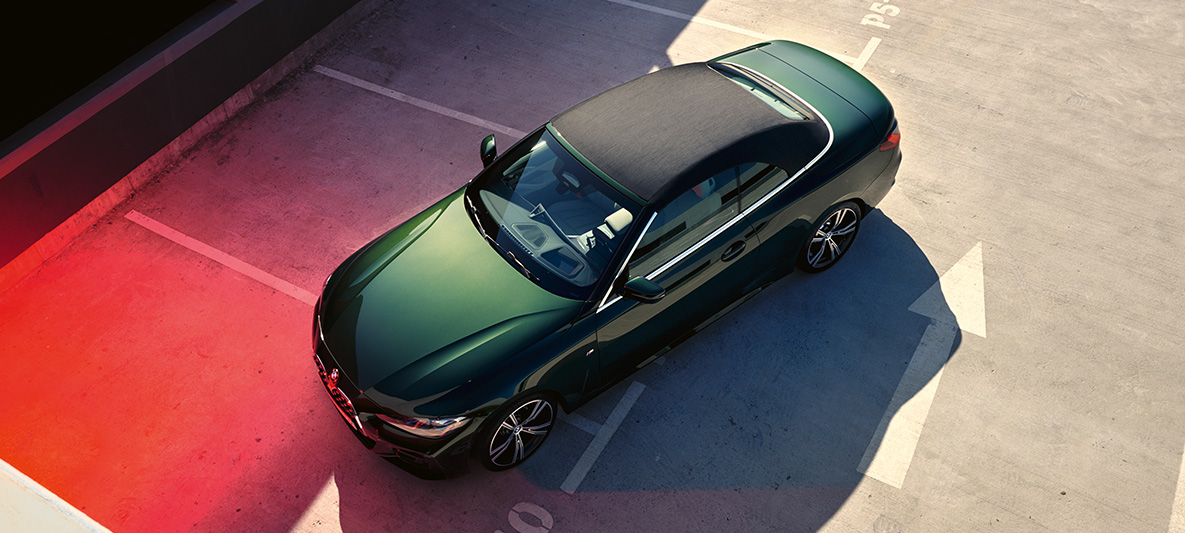 Stoffen cabriokap BMW 4 Serie Cabrio G23 Softtop cabriokap BMW 4 Serie Cabrio G23 Sanremo Green metallic bovenaanzicht