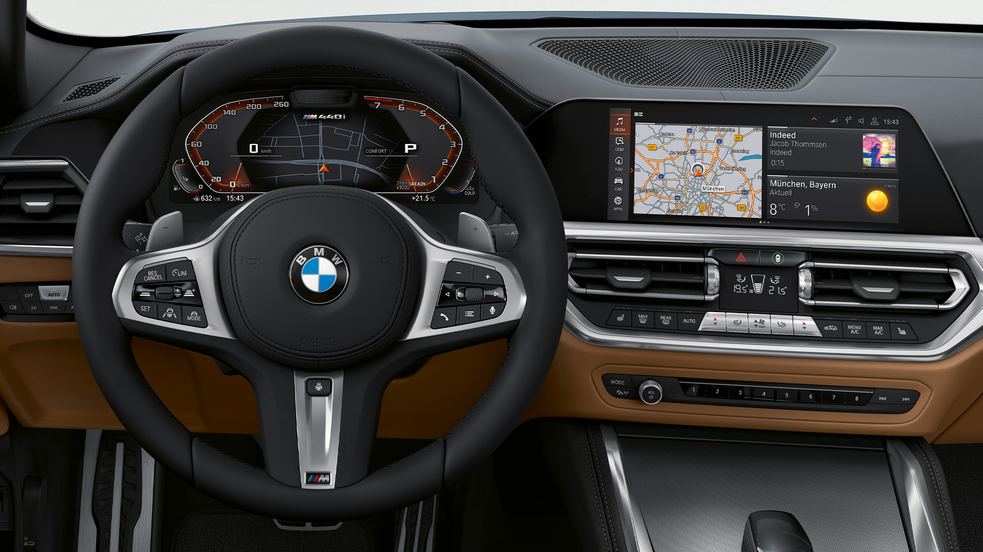 Stuurwiel en spraakassistent BMW 4 Serie Coupé G22 BMW 4 Serie Coupé G22 interieur stuurwiel en spraakassistent