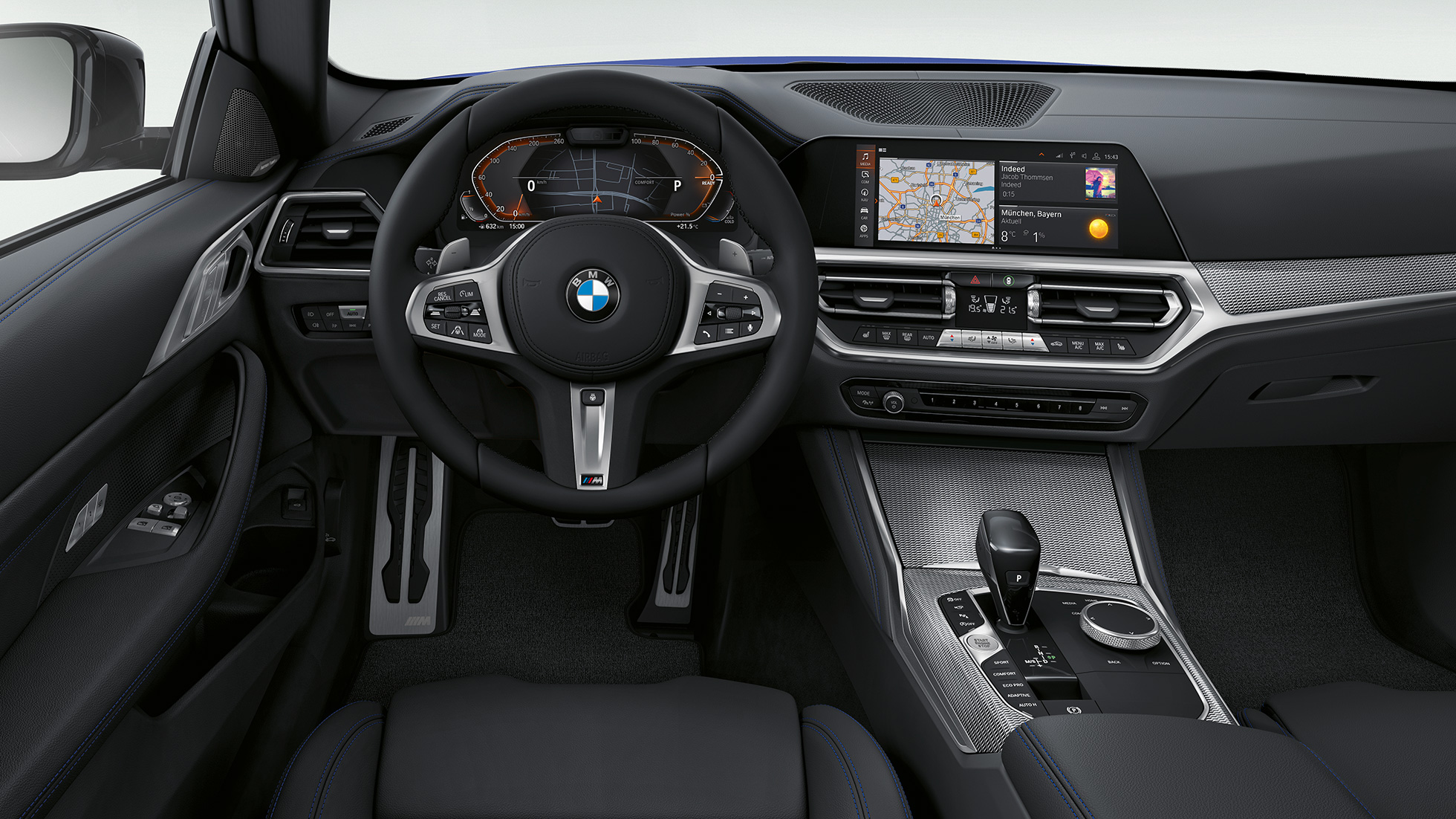 Bekleding BMW 4 Serie Coupé M Sport G22 Bekleding in Exklusivleder BMW 4 Serie Coupé G22 M Sport interieur