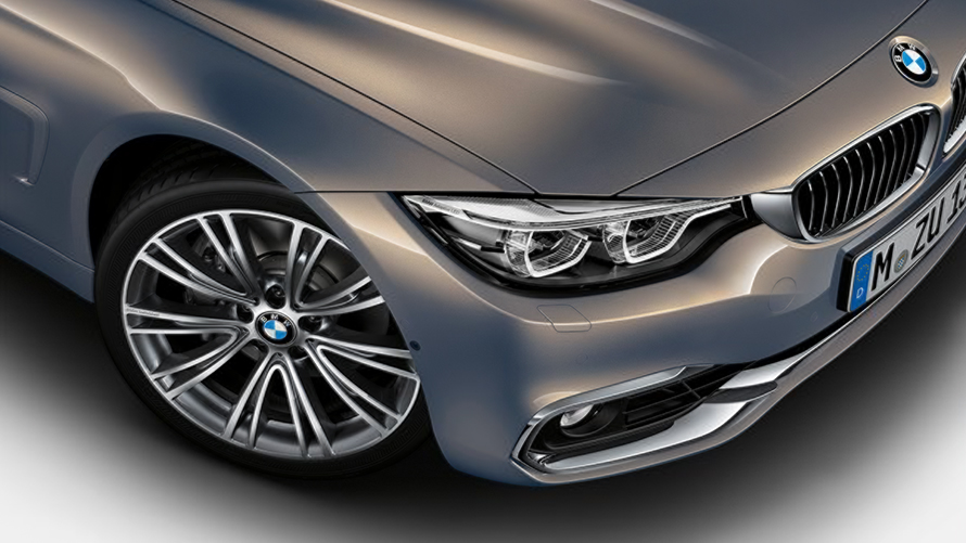 BMW 4 Serie Gran Coupé BMW Individual driekwart zijaanzicht van bovenaf BMW 4 Serie Gran Coupé BMW Individual driekwart zijaanzicht van bovenaf