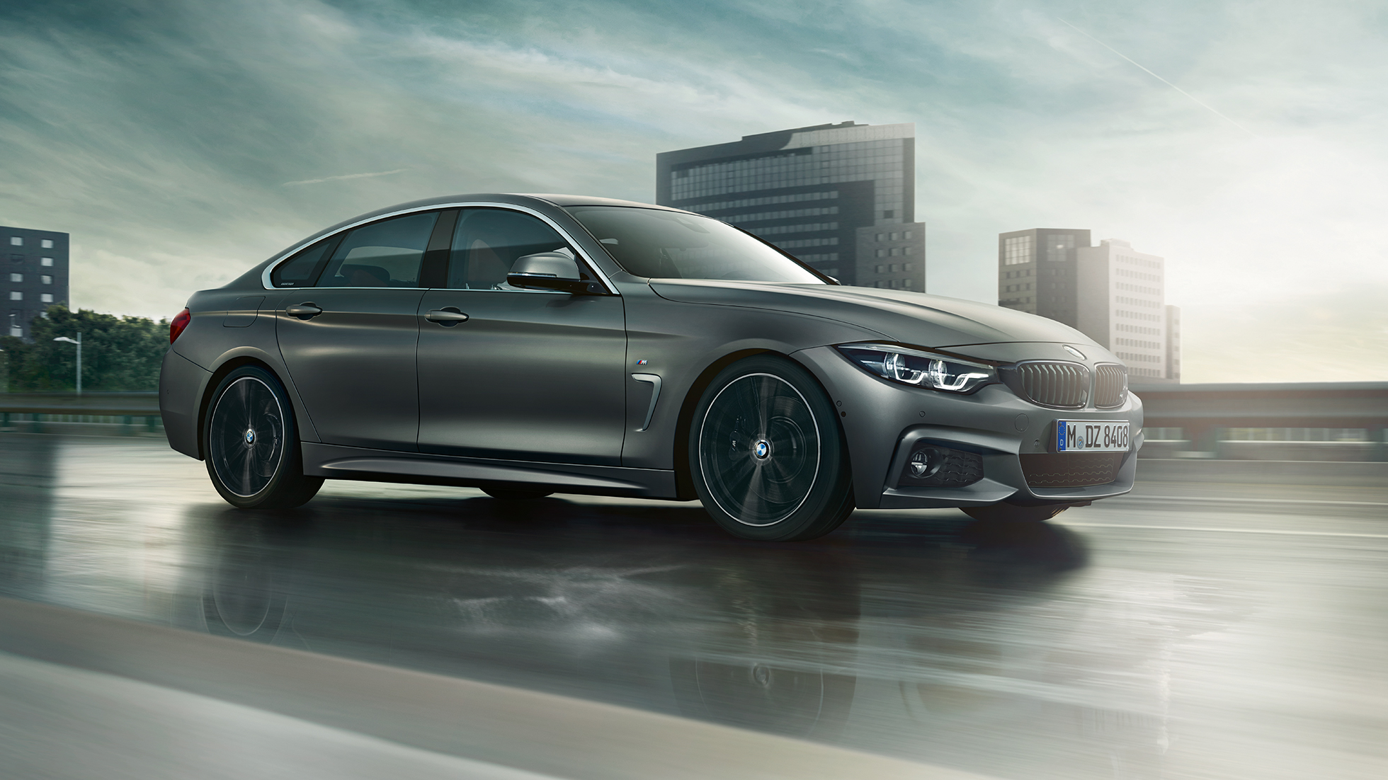 BMW 4 Series Gran Coupé, lateral driving shot BMW 4 Series Gran Coupé, lateral driving shot