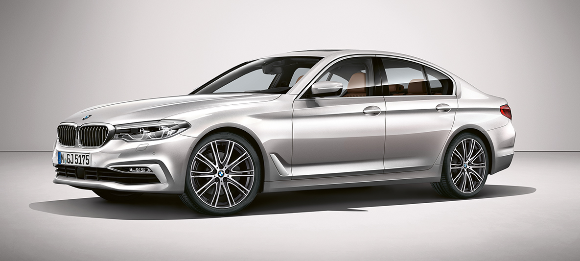 BMW Individual BMW 5 Serie Sedan BMW Individual BMW 5 Serie Sedan G30 Rhodonitsilber metallic zijaanzicht