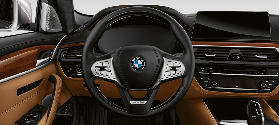 BMW Individual cockpit BMW 5 Serie Sedan BMW Individual BMW 5 Serie Sedan G30 Rhodonitsilber metallic cockpit