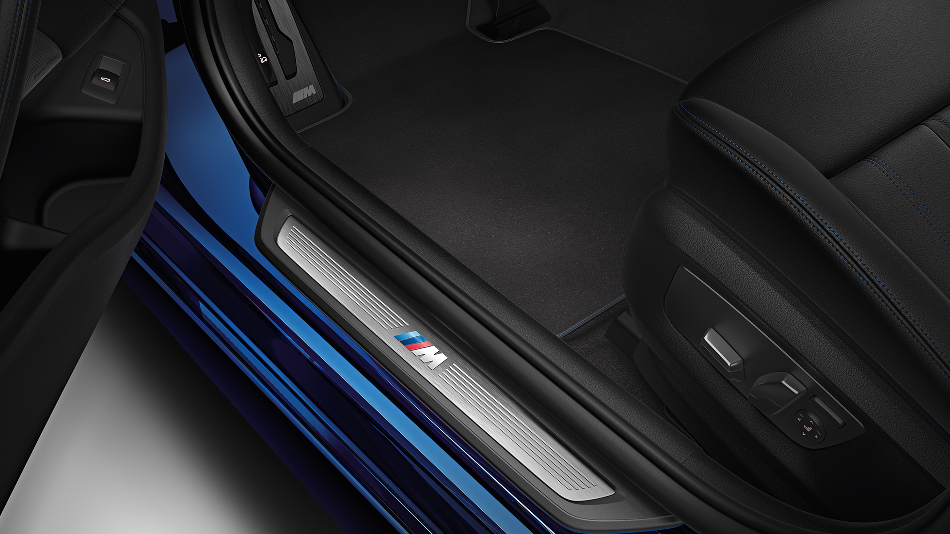 M Sportpakket interieur BMW 5 Serie Sedan 540i Sedan M Sportpakket BMW 5 Serie Sedan 540i Sedan G30 Mediterranblau metallic interieur