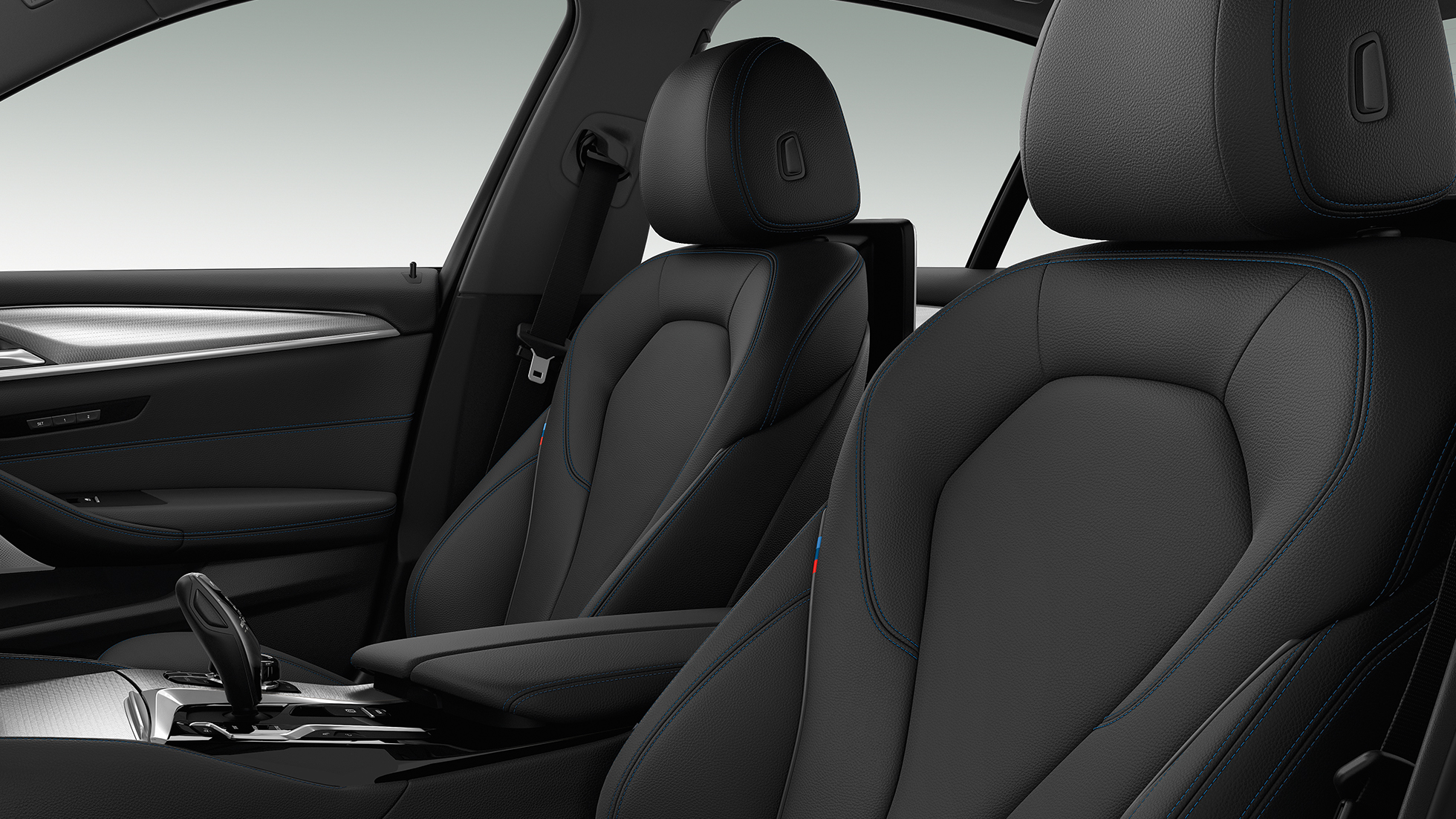 M Sportpakket bekleding BMW 5 Serie Sedan 540i Sedan M Sportpakket BMW 5 Serie Sedan 540i Sedan G30 Mediterranblau metallic bekleding