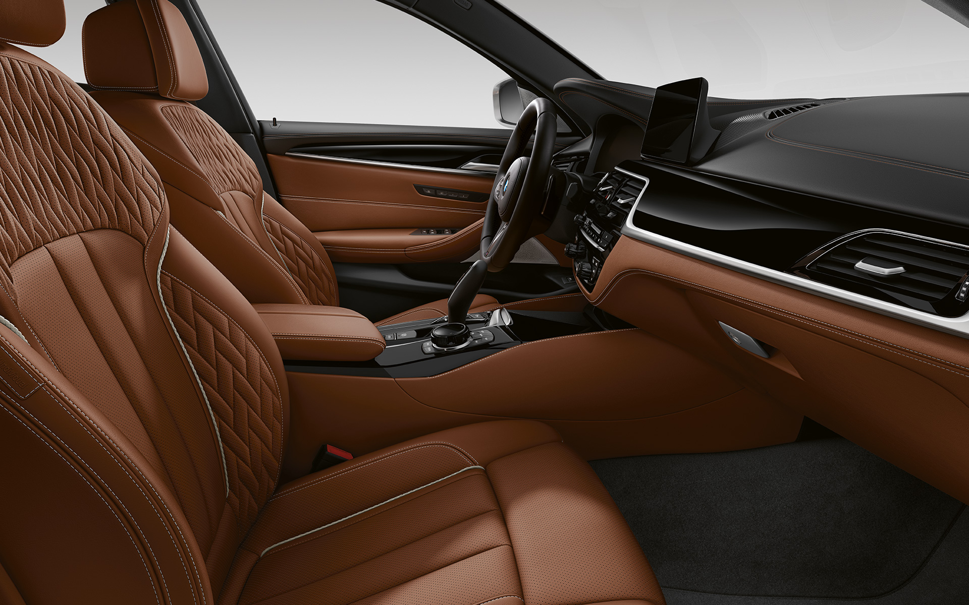 BMW 5 Serie Touring G31 LCI interieur in BMW Individual vollederuitrusting Merino Tartufo BMW 5 Serie Touring G31 facelift interieur in BMW Individual vollederuitrusting Merino Tartufo