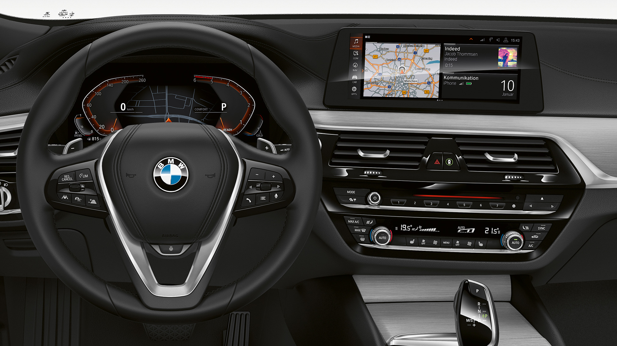 BMW 6 Serie Gran Turismo G32 Sport Line cockpit Interieurlijsten in hoogglans zwart BMW 6 Serie Gran Turismo G32 2017 Sport Line cockpit
