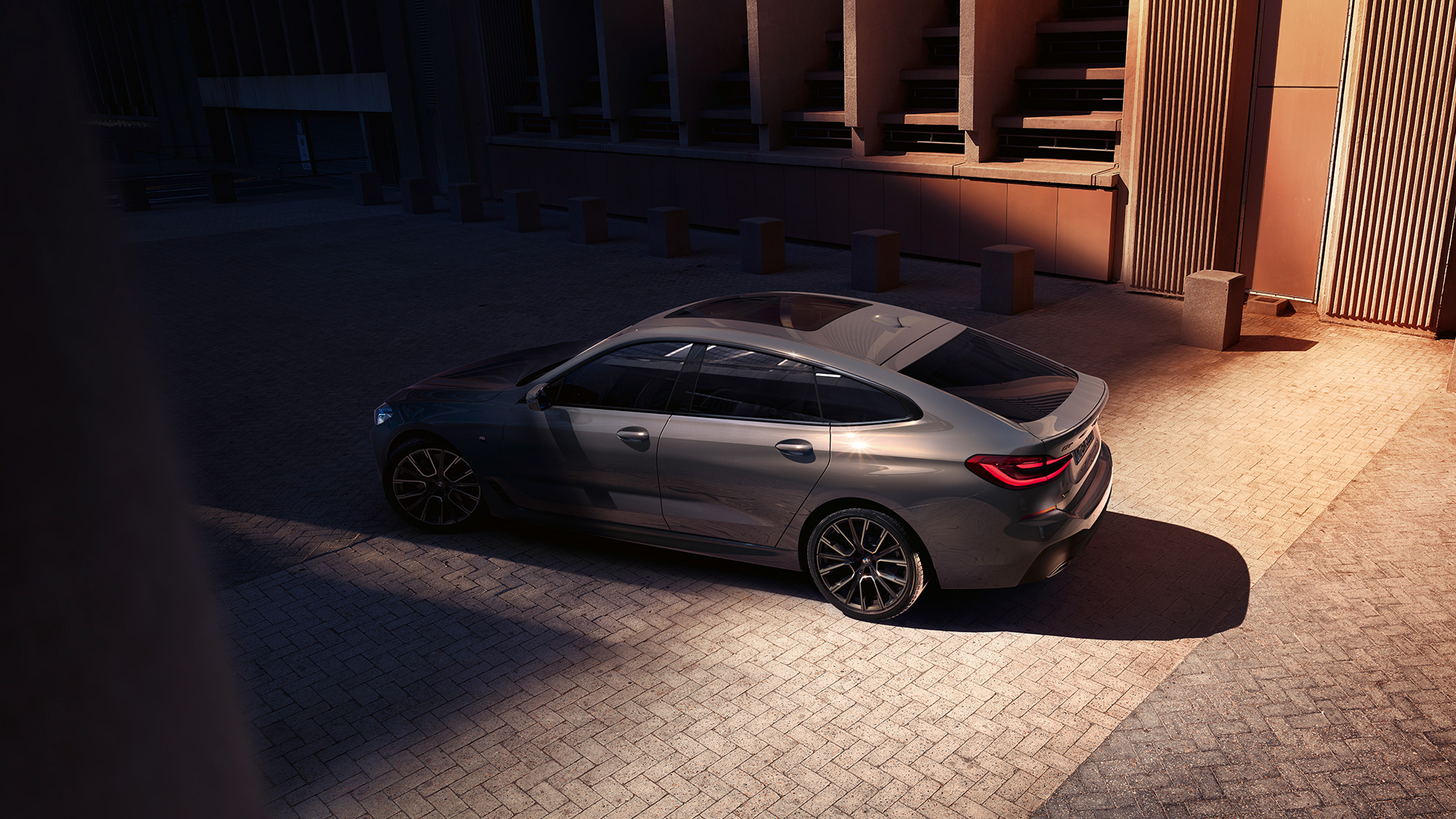 Exterieur BMW 6 Serie Gran Turismo G32 BMW 6 Serie Gran Turismo 640i xDrive G32 Berninagrau bovenaanzicht