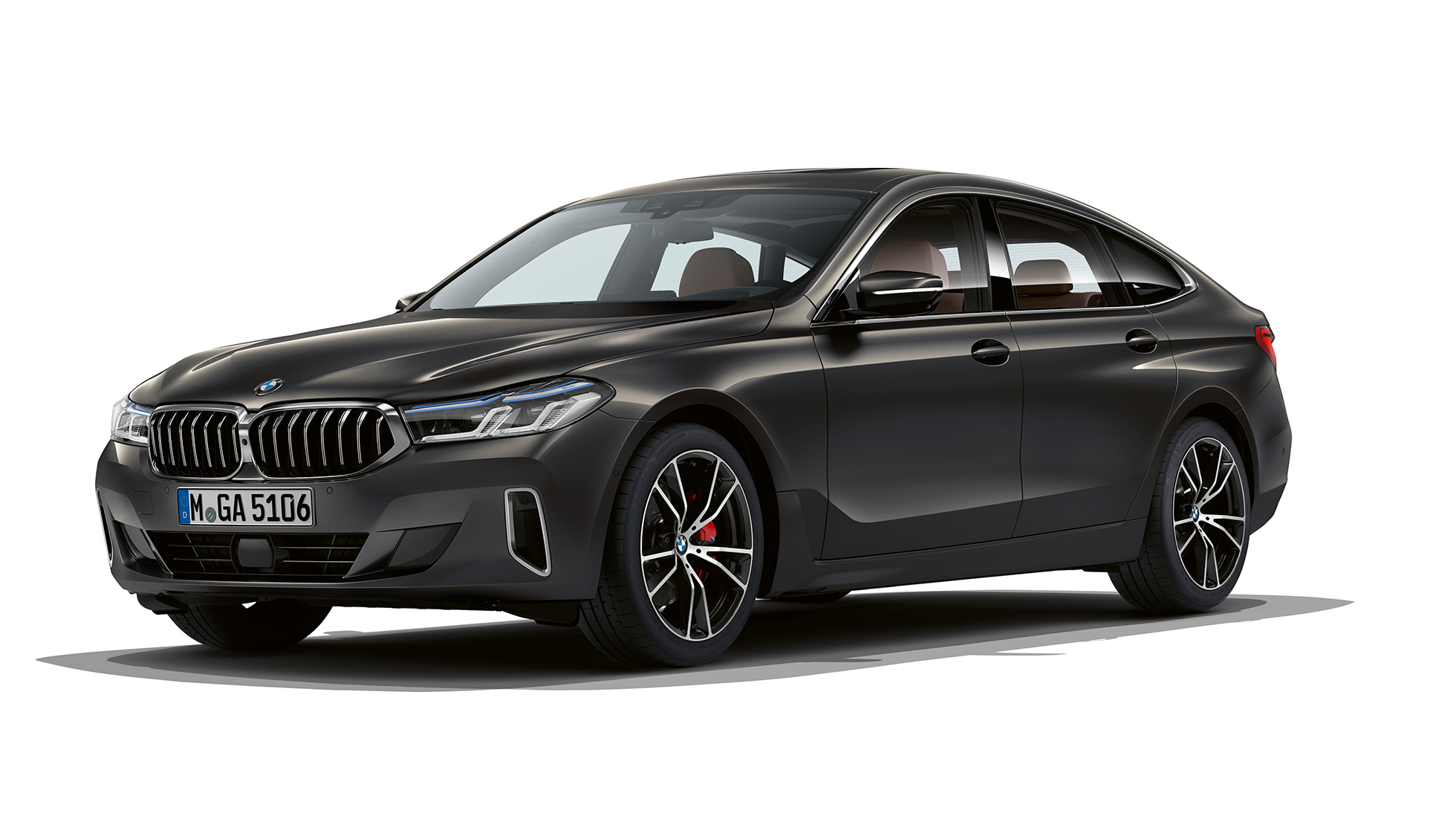 BMW 6 Serie Gran Turismo Luxury Line G32 BMW 6 Serie Gran Turismo G32 640d xDrive Luxury Line Dravitgrau driekwart vooraanzicht