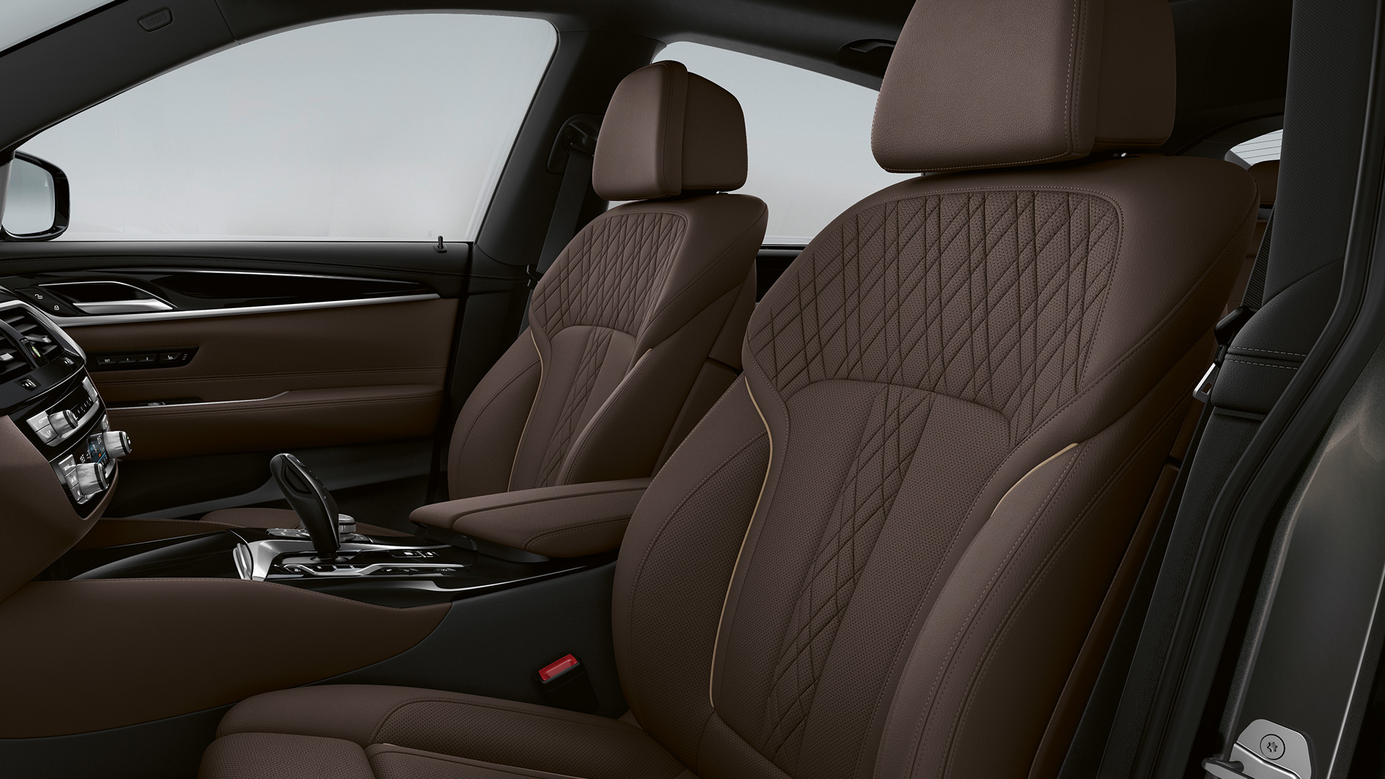 Bekleding BMW 6 Serie Gran Turismo Luxury Line G32 Bekleding in exclusief leder Nappa Mokka BMW 6 Serie Gran Turismo G32 640d xDrive Luxury Line interieur