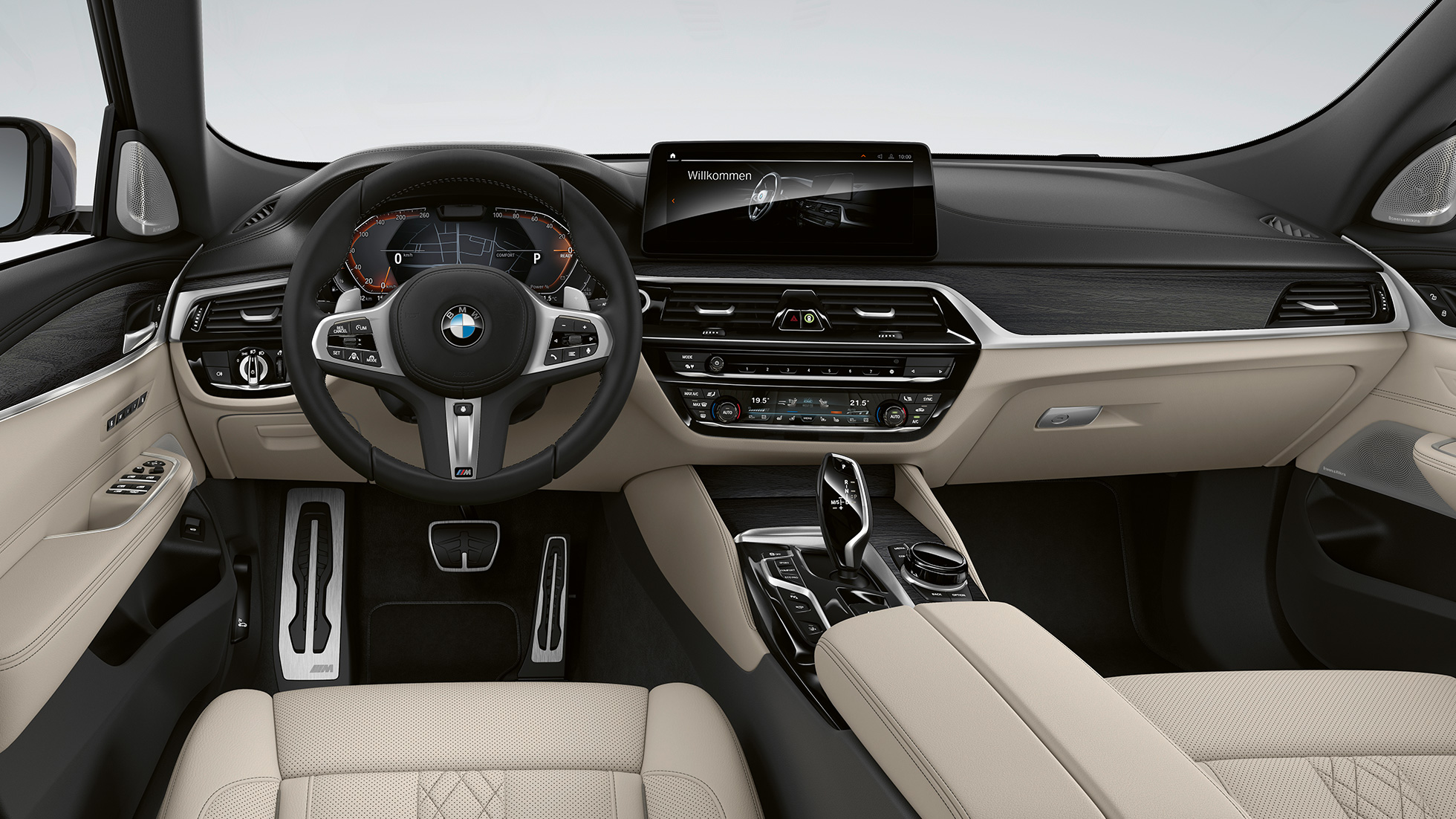 Cockpit BMW 6 Serie Gran Turismo M Sportpakket G32 BMW 6 Serie Gran Turismo G32 640d xDrive M Sportpakket leder Nappa Elfenbeinweiß interieur