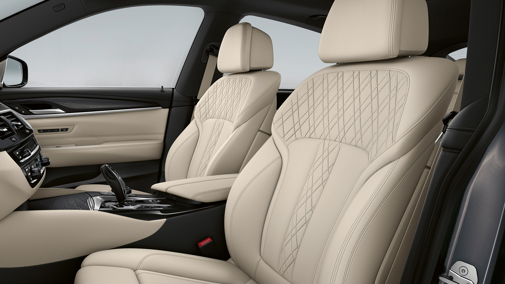 Bekleding BMW 6 Serie Gran Turismo M Sportpakket G32 Bekleding in exclusief leder Nappa Elfenbeinweiß BMW 6 Serie Gran Turismo G32 640i xDrive M Sportpakket interieur